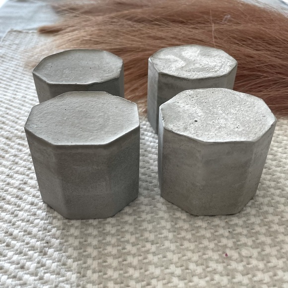 Concrete Plant or Tea light Candle Holders 4x - Picture 2 of 4